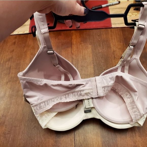 LUCKY BRAND floral soft lightly padded comfort Strap Full Figure 2pk bras 42D - Picture 5 of 7